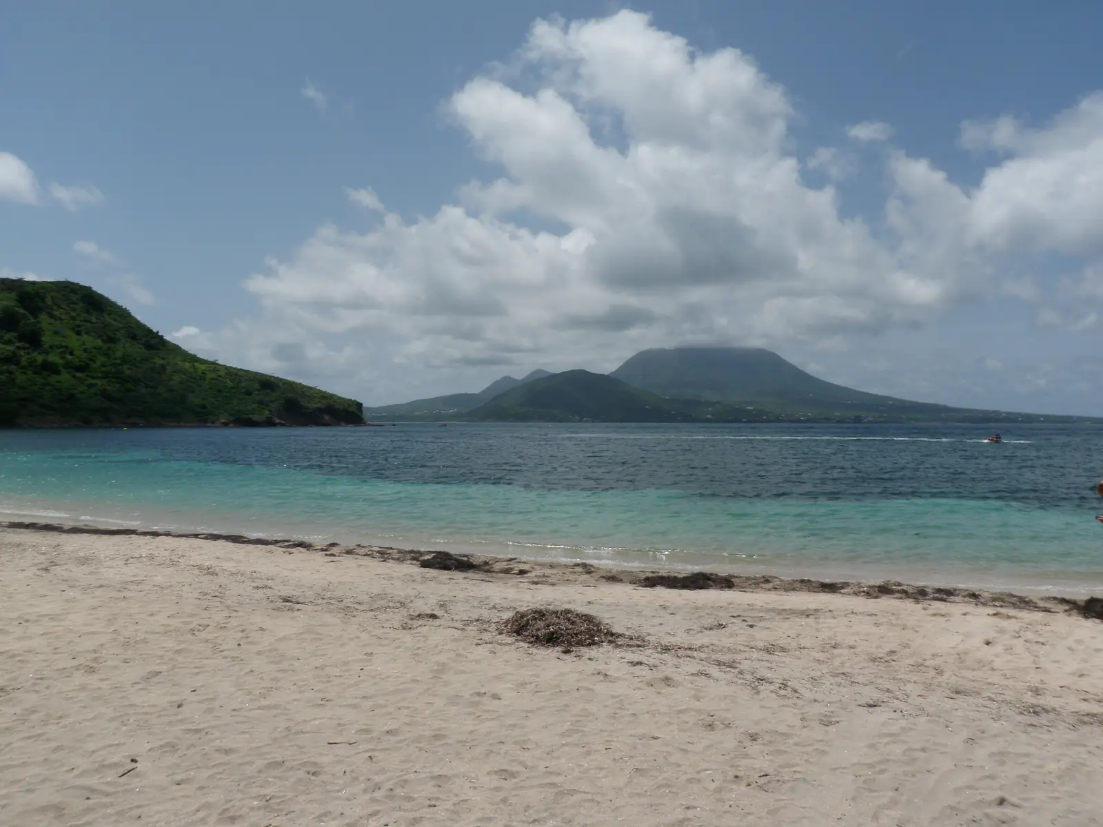 The island of Nevis from Cockleshell Bay Beach in St Kitts